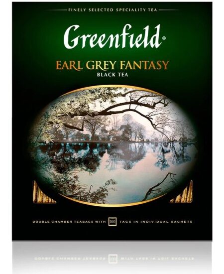 Чай ГРИНФИЛД Earl Grey Fantasy (бергамот) 100пак 1/9