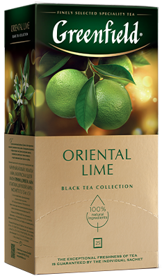 Чай ГРИНФИЛД Oriental Lime (черный,лемонграсс,лайм) 25пак 1/10
