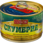 Скумбрия в т/с СОВОК ж/б 250г ключ-крышка 1/24