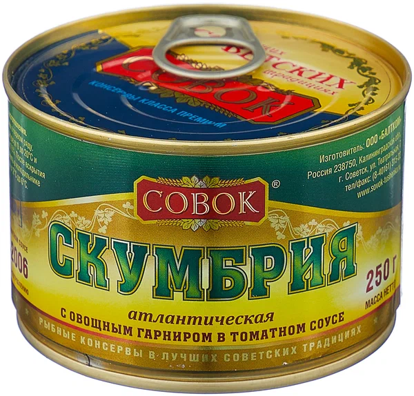 Скумбрия в т/с СОВОК ж/б 250г ключ-крышка 1/24 Скумбрия в т/с СОВОК ж/б 250г ключ-крышка 1/24