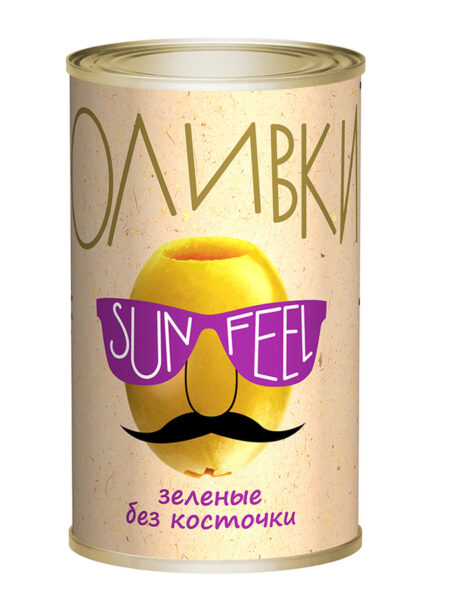 Оливки SUNFEEL б/к ж/б 300мл 1/12