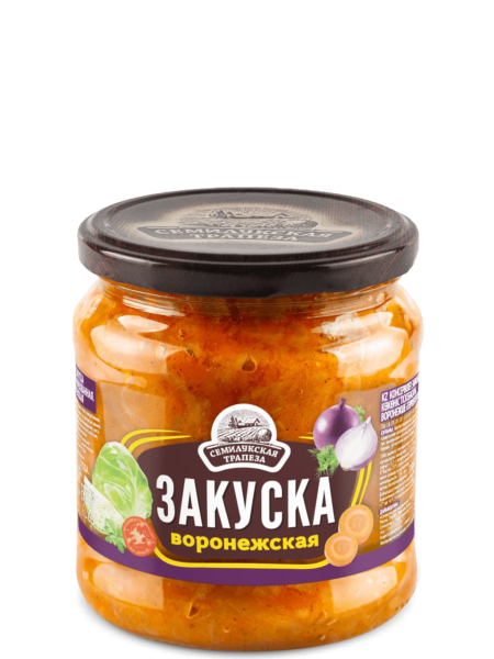 Закуска овощная СЕМИЛУКСКАЯ ТРАПЕЗА Воронежская ст/б 460г 1/8