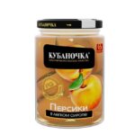 Фрукты КУБАНОЧКА Персики половинки в сиропе ст/б 750г 1/8