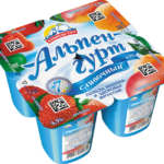 ЙогуртПродукт Сливочн АЛЬПЕНГУРТ Клубника/абрикос-манго 4,5% 100г 1/24