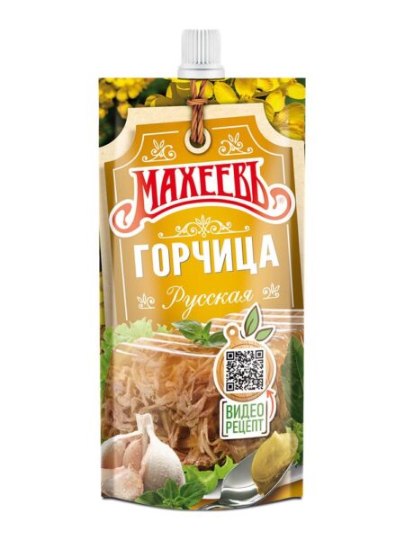 Горчица МАХЕЕВ Русская дой-пак 140г 1/18