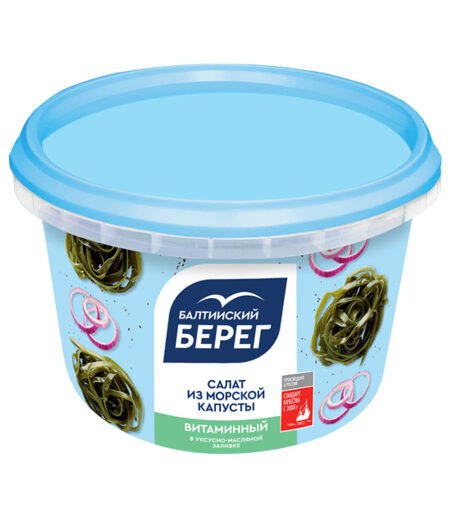 Салат из мор капусты БАЛТИЙСКИЙ БЕРЕГ Витаминный пл/б 0,25кг 1/8