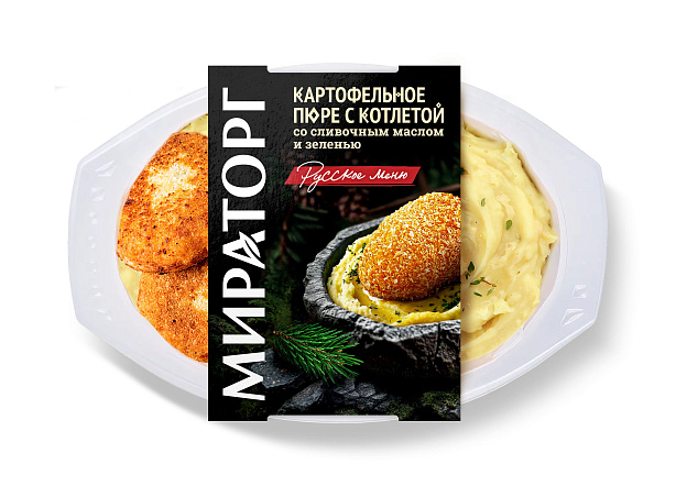 Котлеты МИРАТОРГ куриные со слив маслом и зеленью с карт пюре зам 260г 1/6 Котлеты МИРАТОРГ куриные со слив маслом и зеленью с карт пюре зам 260г 1/6