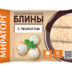 Блины МИРАТОРГ с творогом зам лоток 360г 1/10
