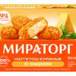 Наггетсы МИРАТОРГ Куриные с сыром зам 250г 1/12